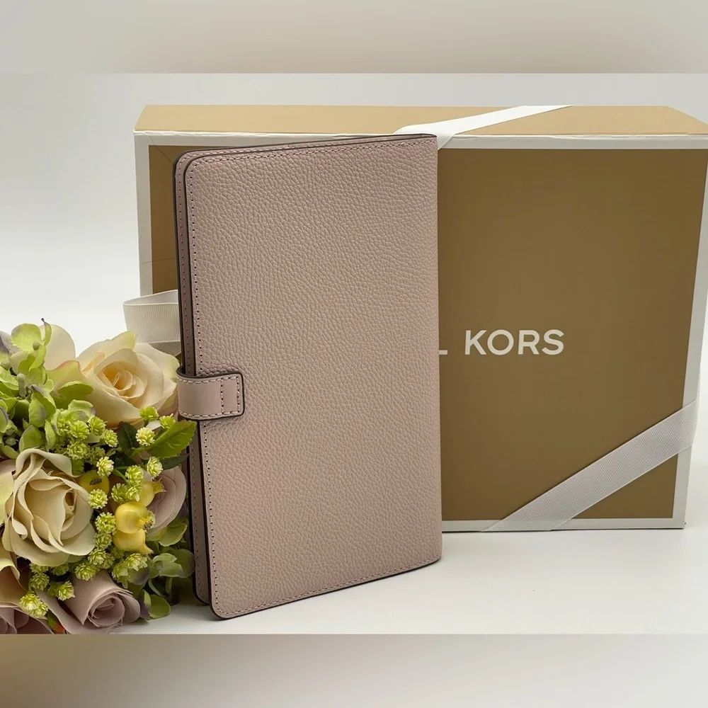 Michael Kors Medium Studded Pebbled Leather Notebook - Picture 14 of 16